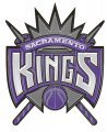 Sacramento Kings Plastic Effect Logo Sticker Heat Transfer