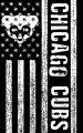 Chicago Cubs Black And White American Flag logo decal sticker