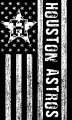 Houston Astros Black And White American Flag logo decal sticker